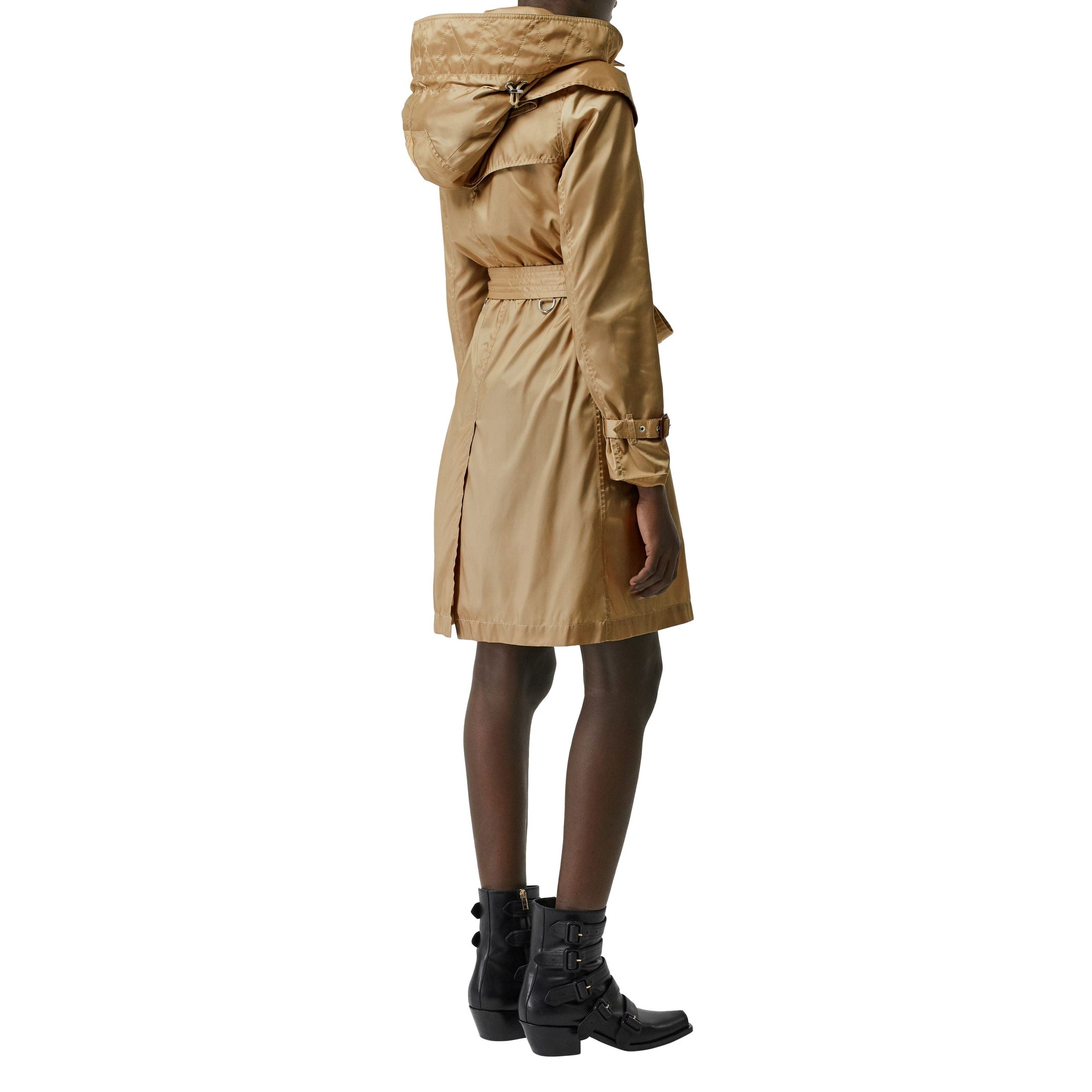 Trench en Econyl® avec capuche amovible - Honey