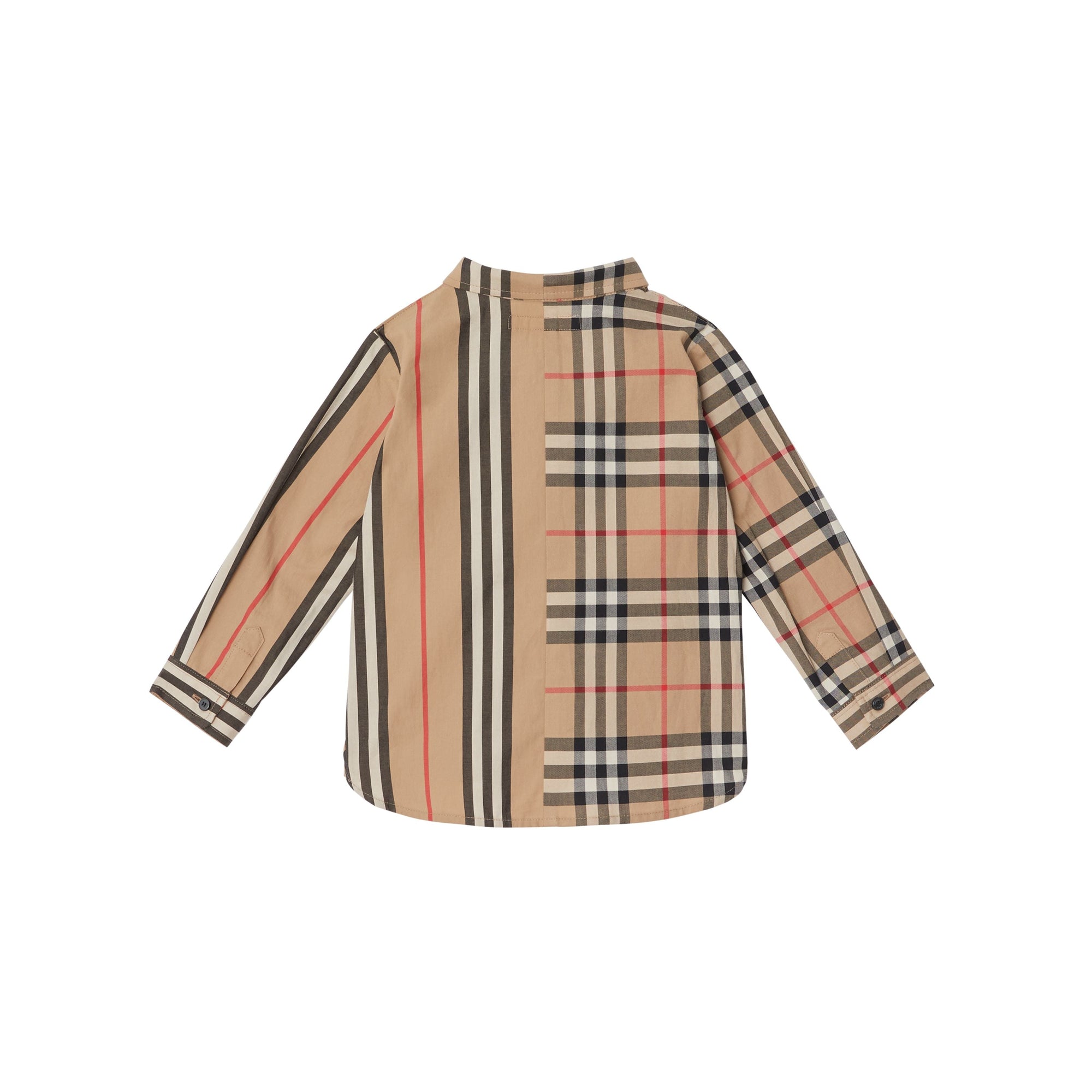 Chemise en coton à rayures iconiques et Vintage check - Archive Beige