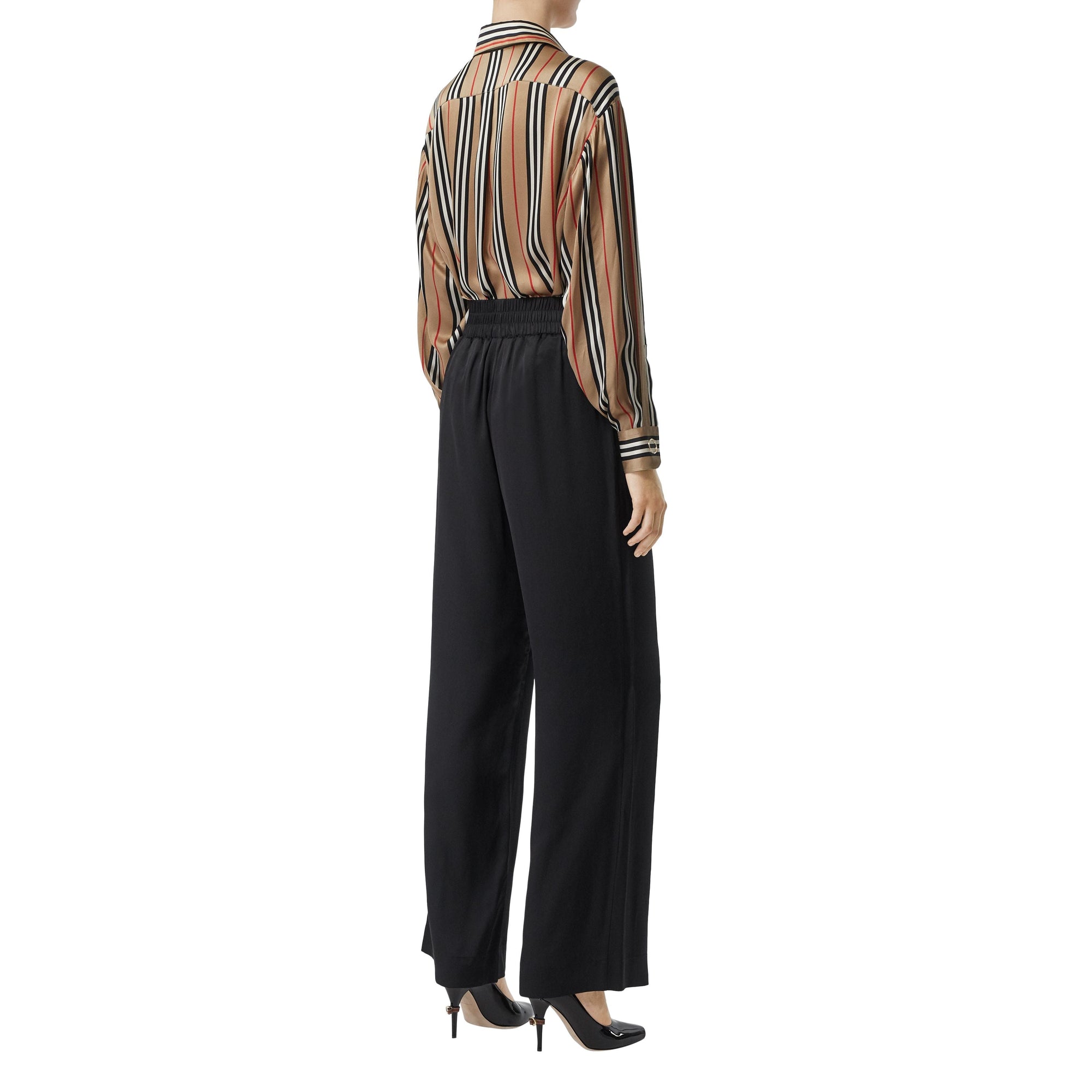 Pantalon en satin de soie - Black
