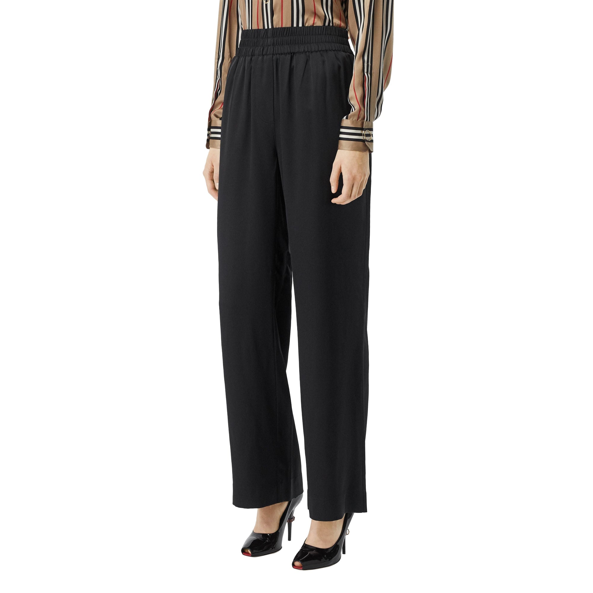 Pantalon en satin de soie - Black