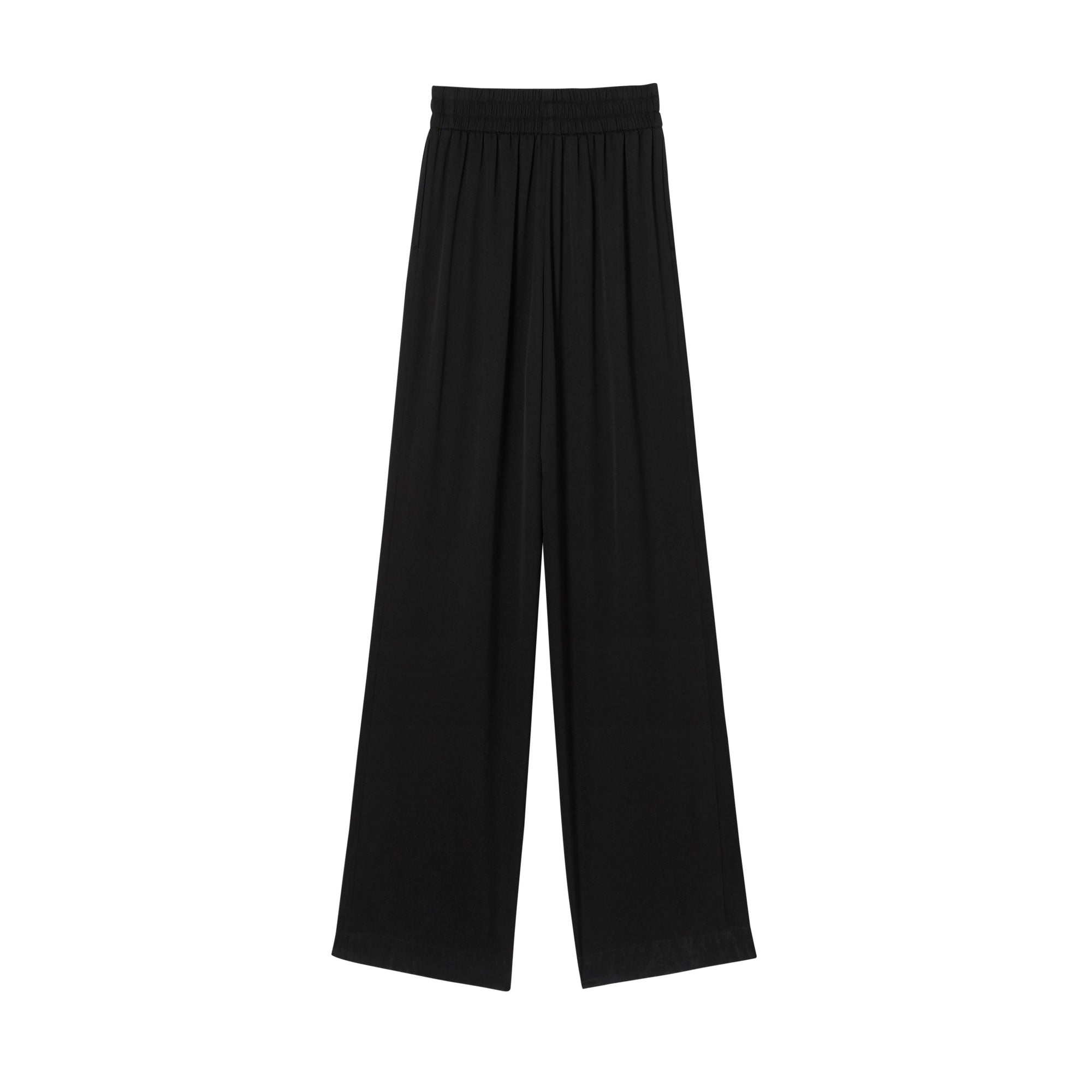 Pantalon en satin de soie - Black