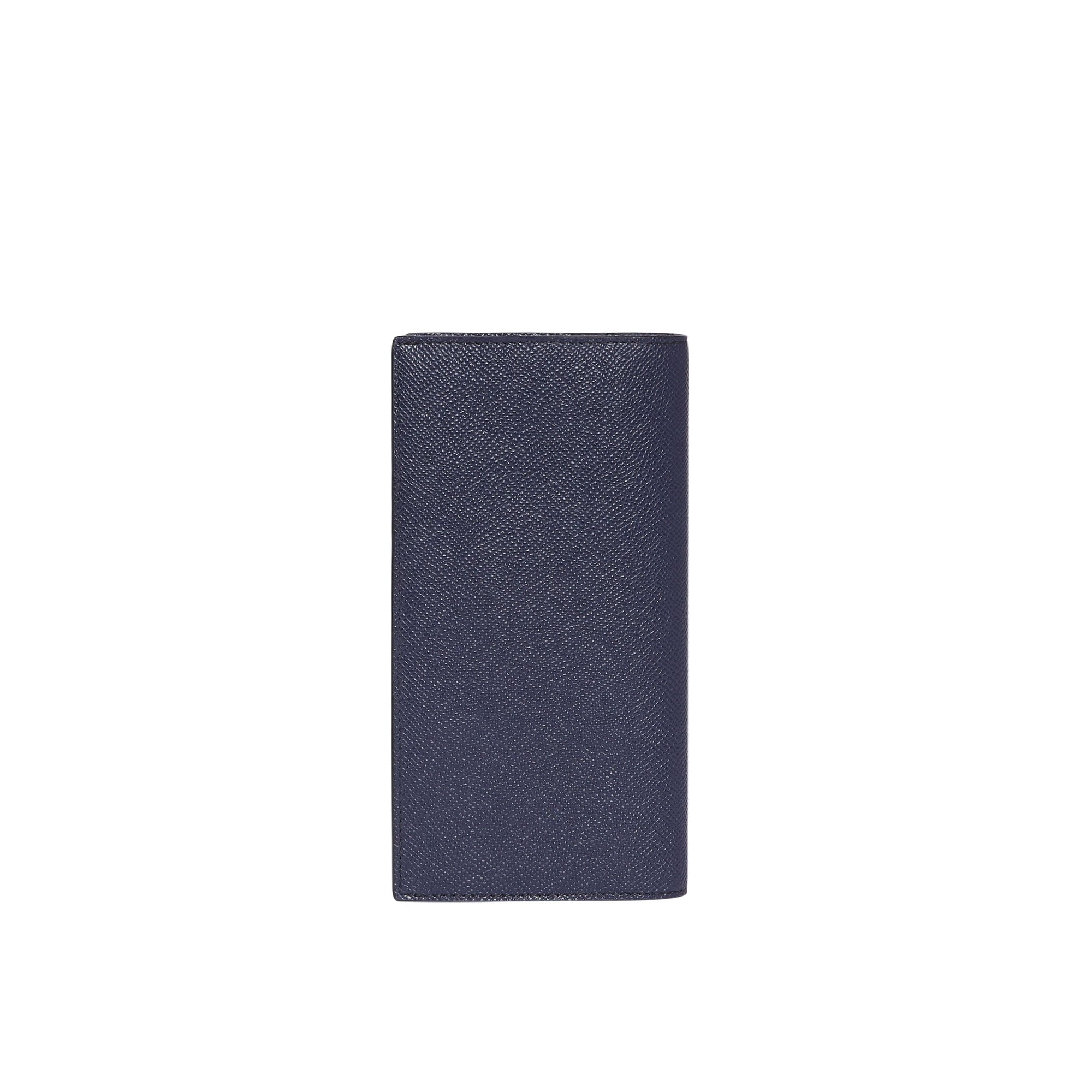 Portefeuille continental en cuir grainé - Regency Blue