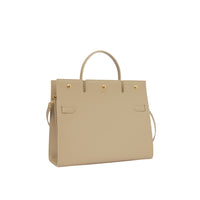 Sac Title moyen en cuir - Honey
