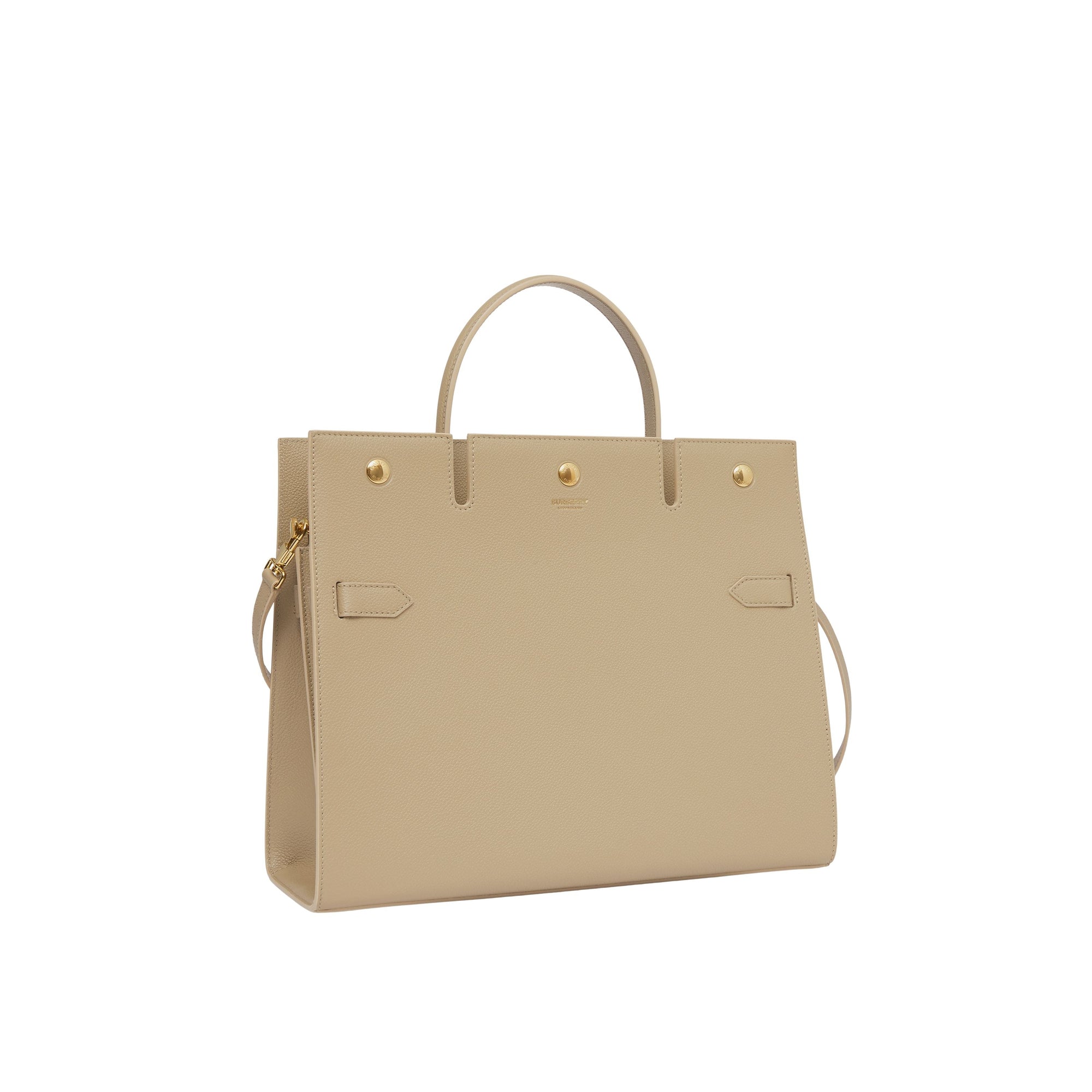 Sac Title moyen en cuir - Honey