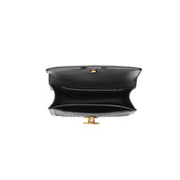 Sac TB ceinturé en cuir d'agneau Monogram matelassé - Black