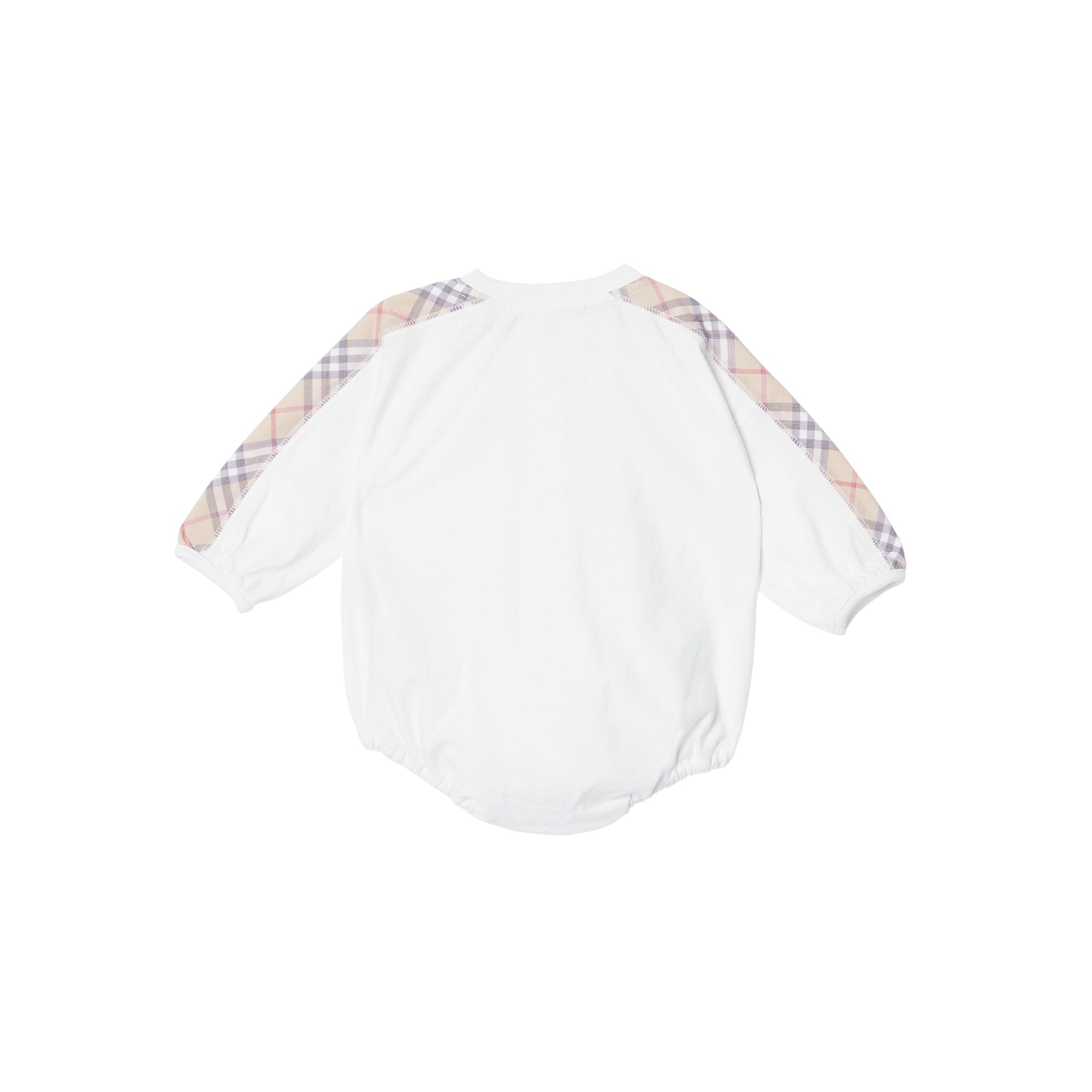 Coffret cadeau trois pièces en coton check pour bébé - White