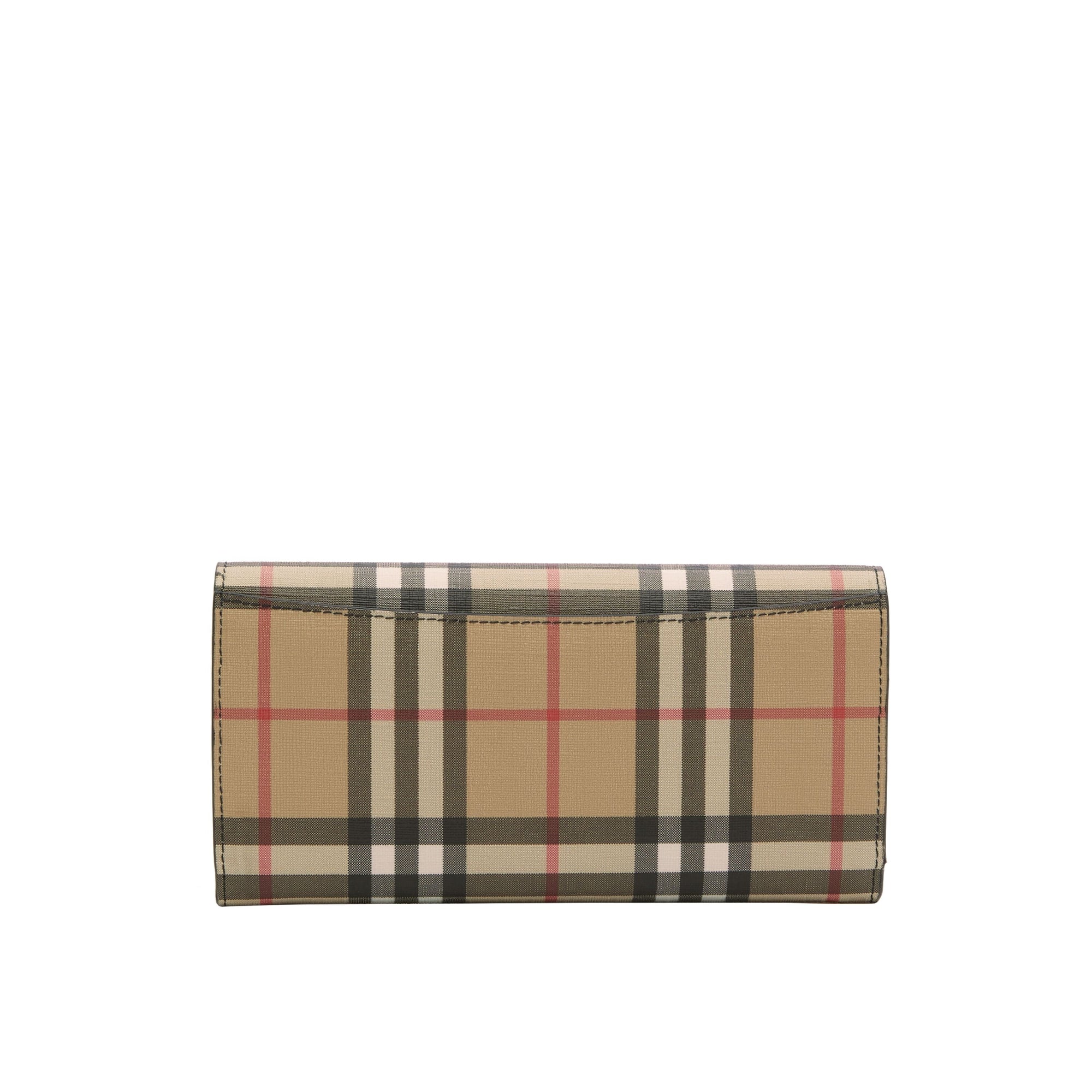Portefeuille continental en toile écologique Vintage check - Black