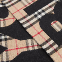 Écharpe en jacquard de laine Vintage check avec logo - Camel