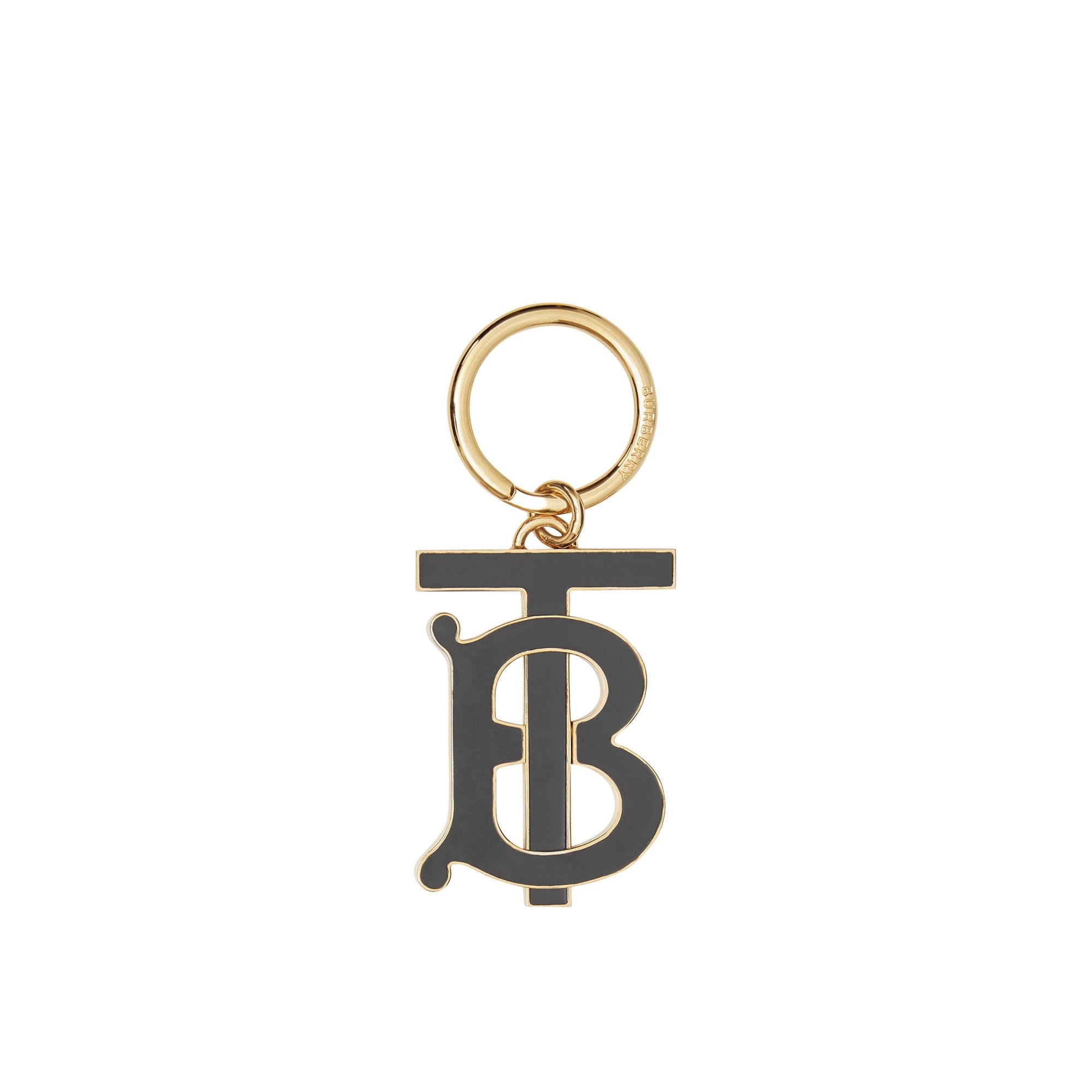 Porte-clés plaqué or Monogram - Black