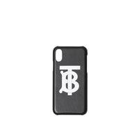 Coque pour iPhone X/XS en cuir Monogram - Black