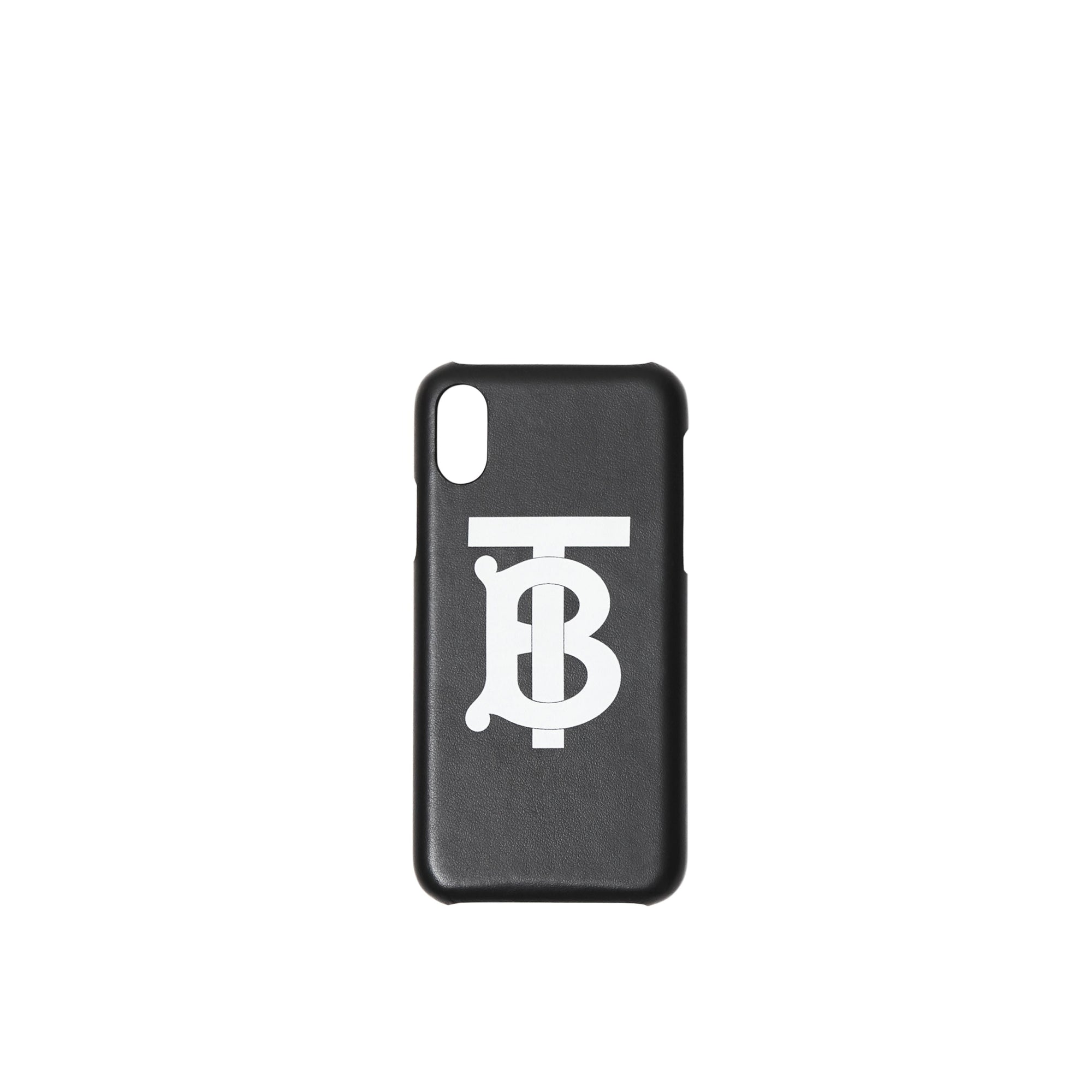 Coque pour iPhone X/XS en cuir Monogram - Black