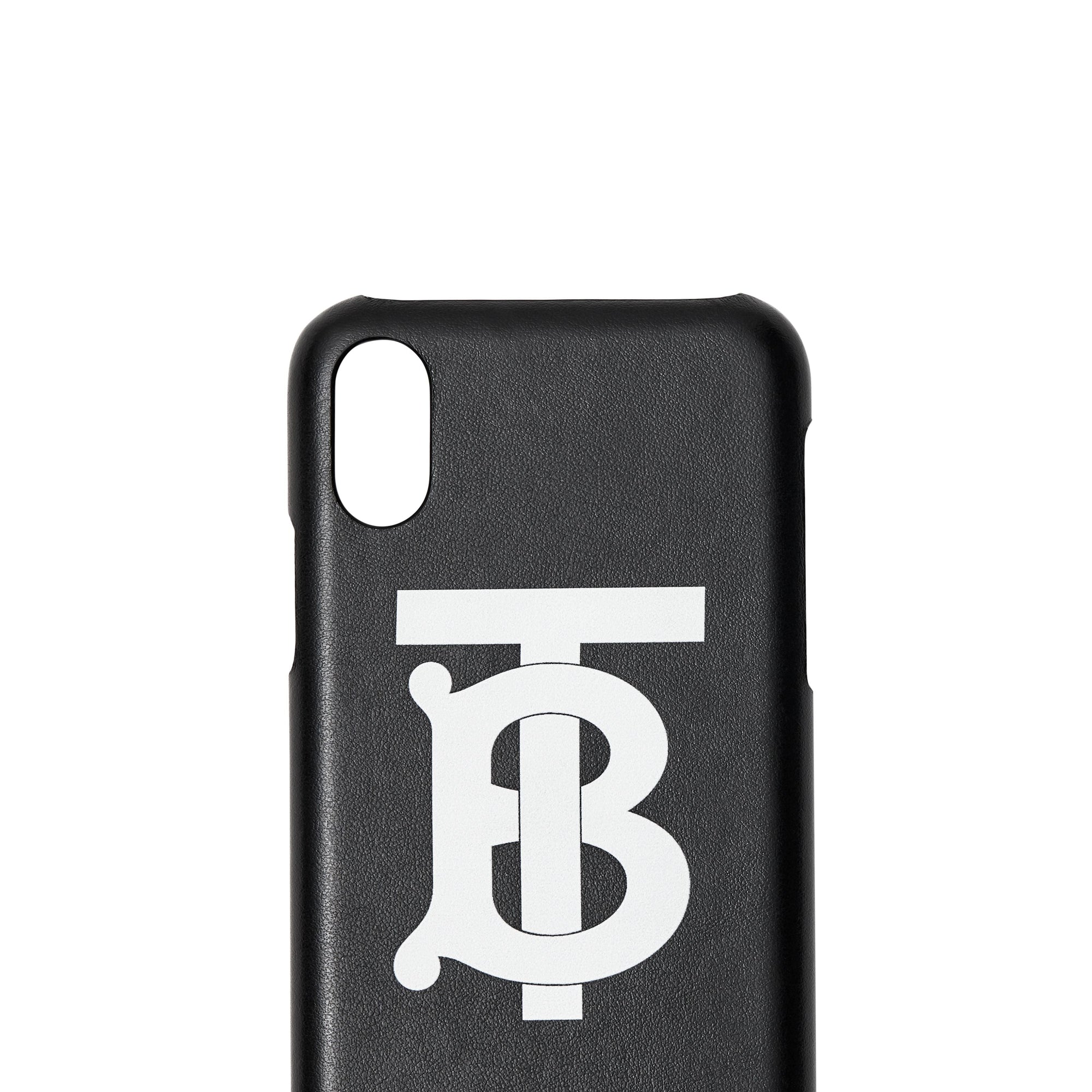 Coque pour iPhone X/XS en cuir Monogram - Black