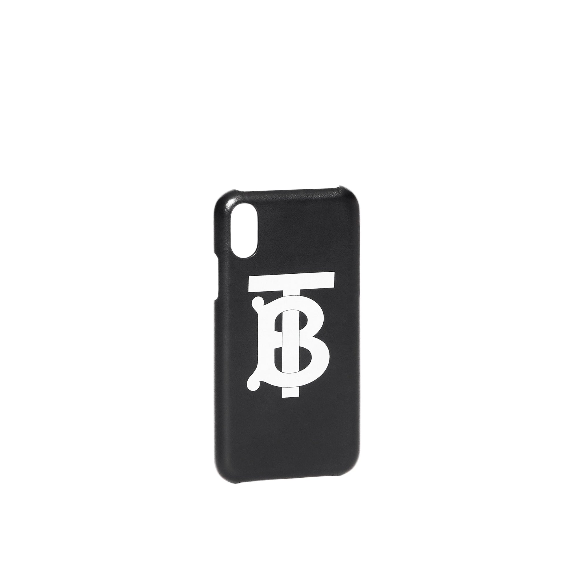 Coque pour iPhone X/XS en cuir Monogram - Black