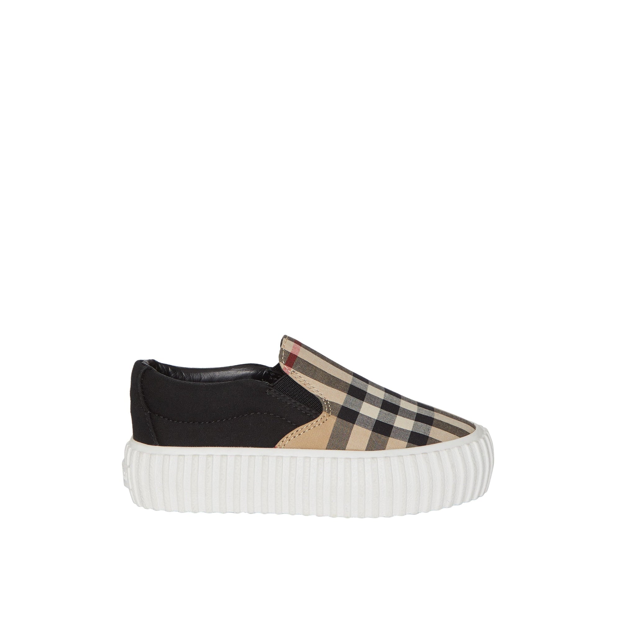 Sneakers sans lacets en coton avec Vintage check - Archive Beige & Black