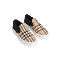Sneakers sans lacets en coton avec Vintage check - Archive Beige & Black