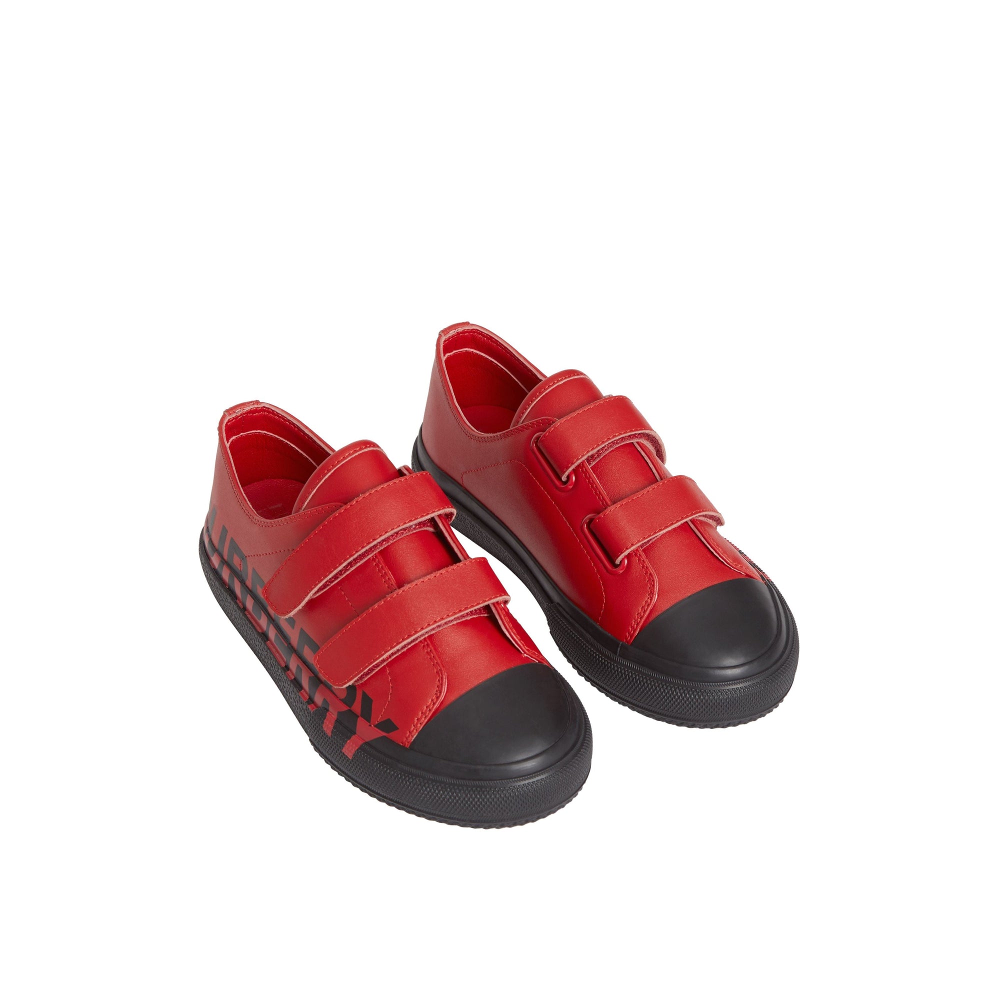 Sneakers en cuir bicolore avec logo - Bright Red & Black