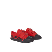 Sneakers en cuir bicolore avec logo - Bright Red & Black