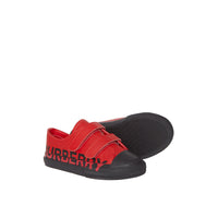 Sneakers en cuir bicolore avec logo - Bright Red & Black