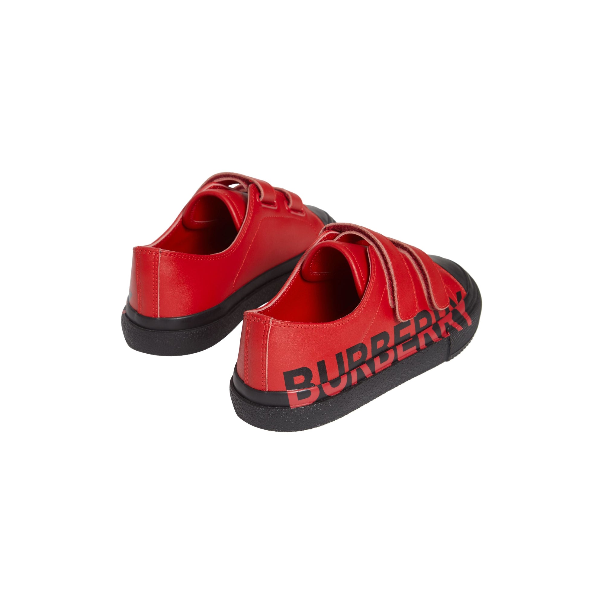 Sneakers en cuir bicolore avec logo - Bright Red & Black