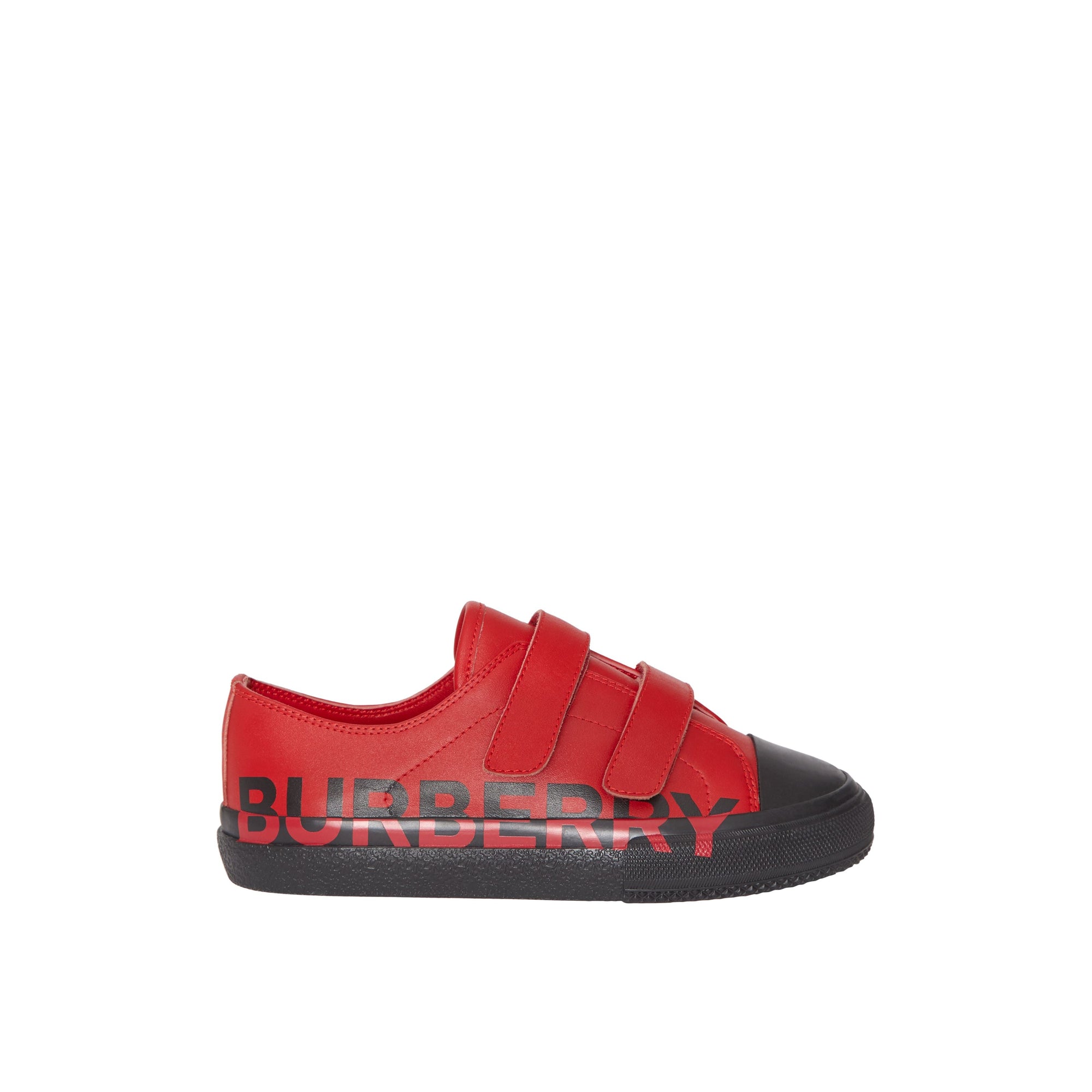 Sneakers en cuir bicolore avec logo - Bright Red & Black