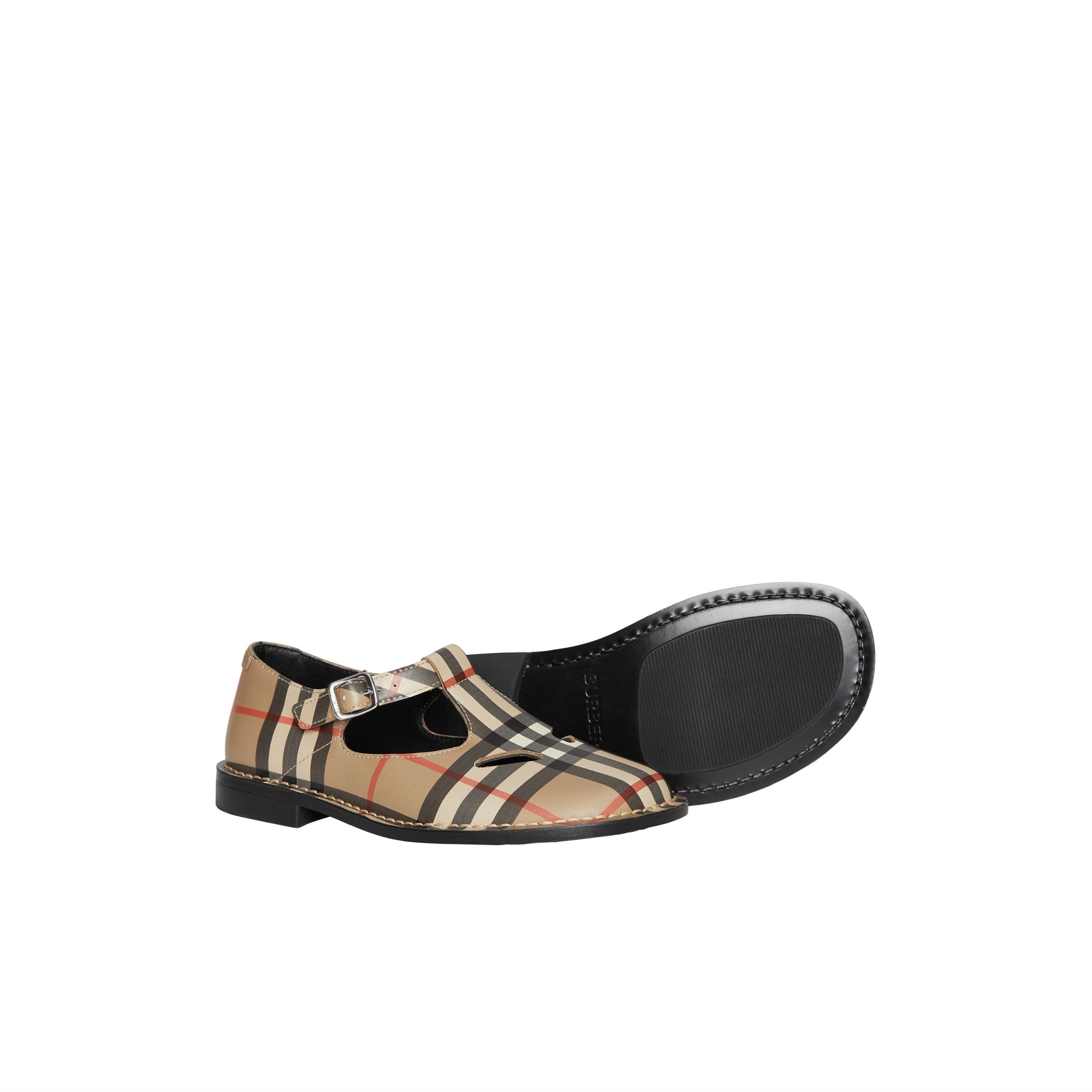 Babies en cuir Vintage check - Archive Beige