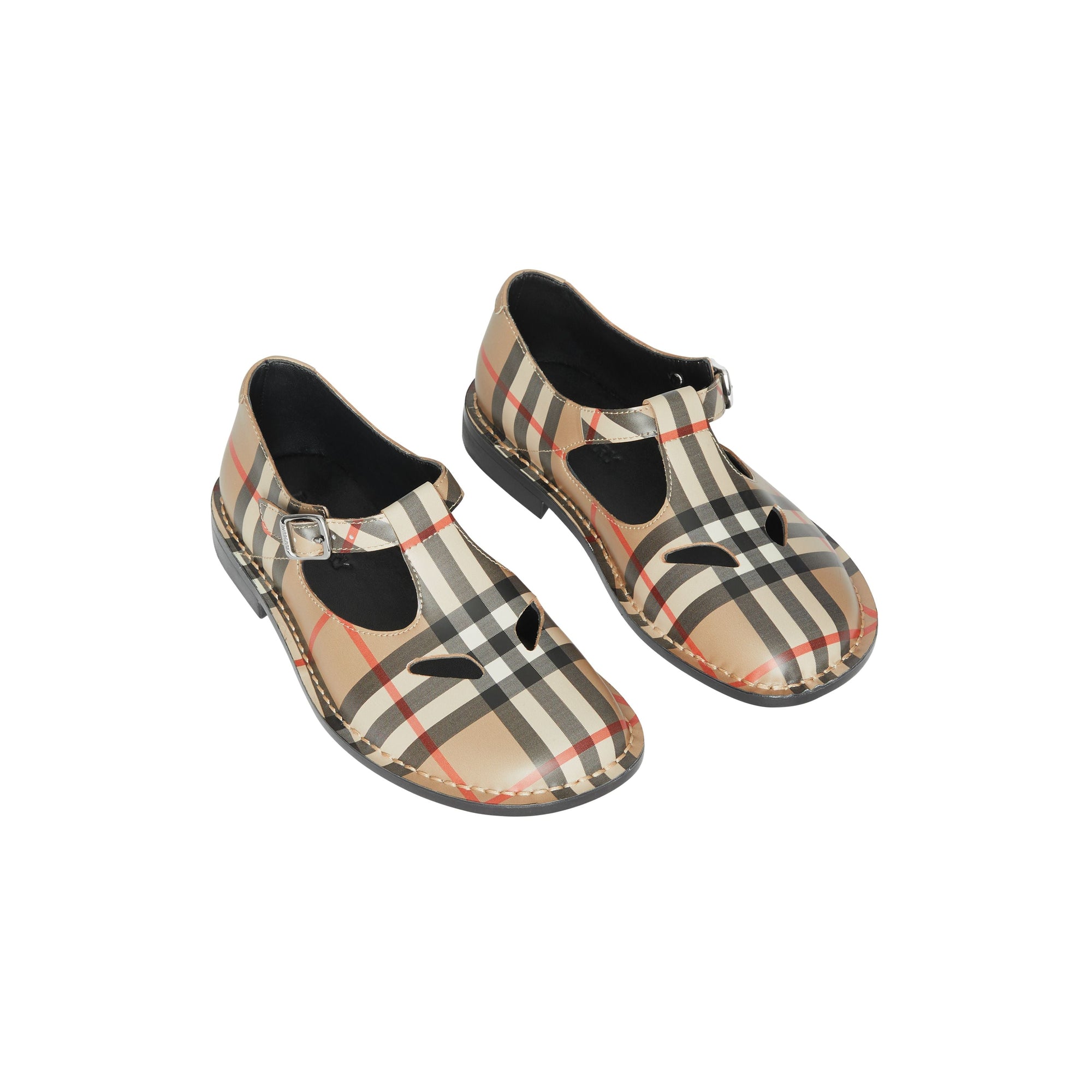 Babies en cuir Vintage check - Archive Beige