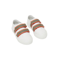 Sneakers en cuir à rayures iconiques - Optic White