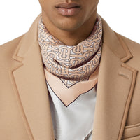 Carré de soie Monogram - Camel