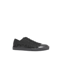 Sneakers en gabardine de coton avec logo - Black