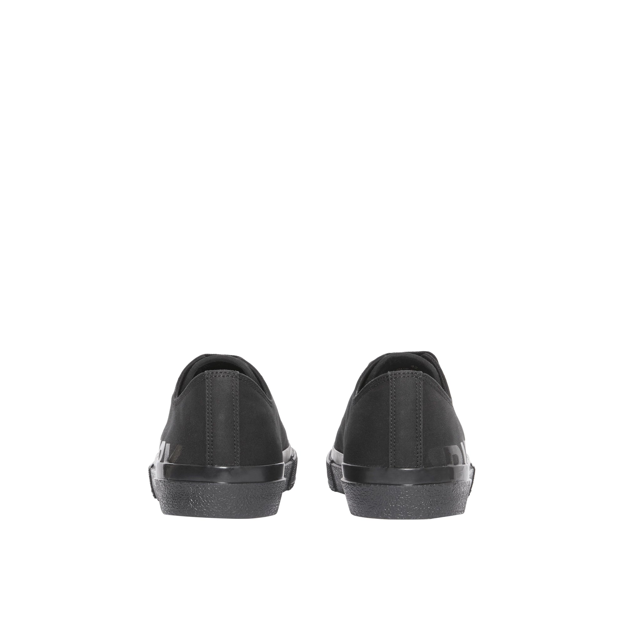 Sneakers en gabardine de coton avec logo - Black