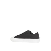 Sneakers en gabardine de coton bicolore avec logo - Black & Optic White