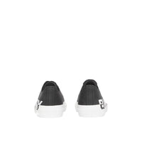 Sneakers en gabardine de coton bicolore avec logo - Black & Optic White