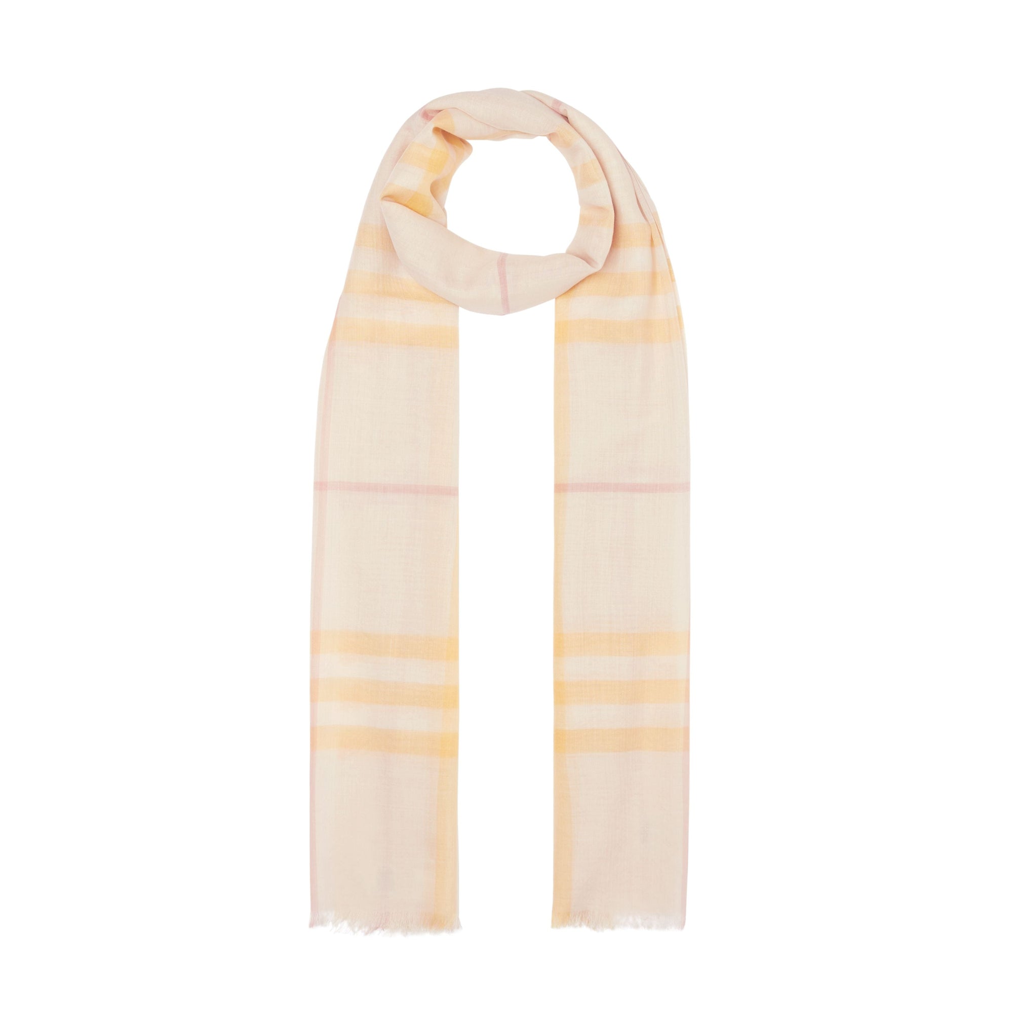 Écharpe légère en laine et soie check - Primrose