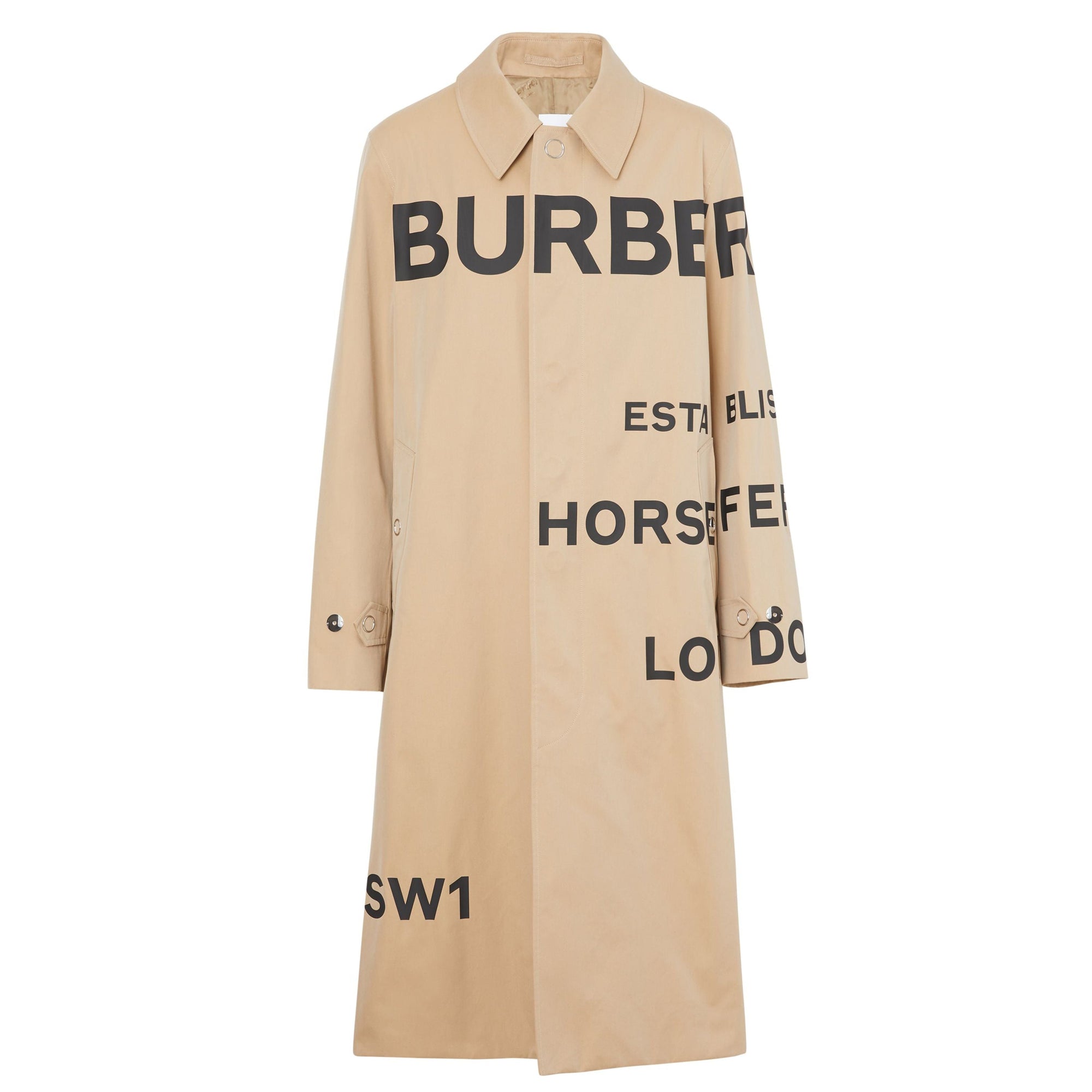Paletot en gabardine de coton Horseferry - Honey