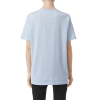 T-shirt oversize en coton à imprimé licorne - Pale Blue