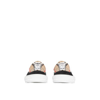 Sneakers en coton Vintage check et cuir velours - Black & Archivebeige