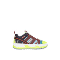 Sneakers Union en nylon nubuck et cuir velours - Blue & Burgundy