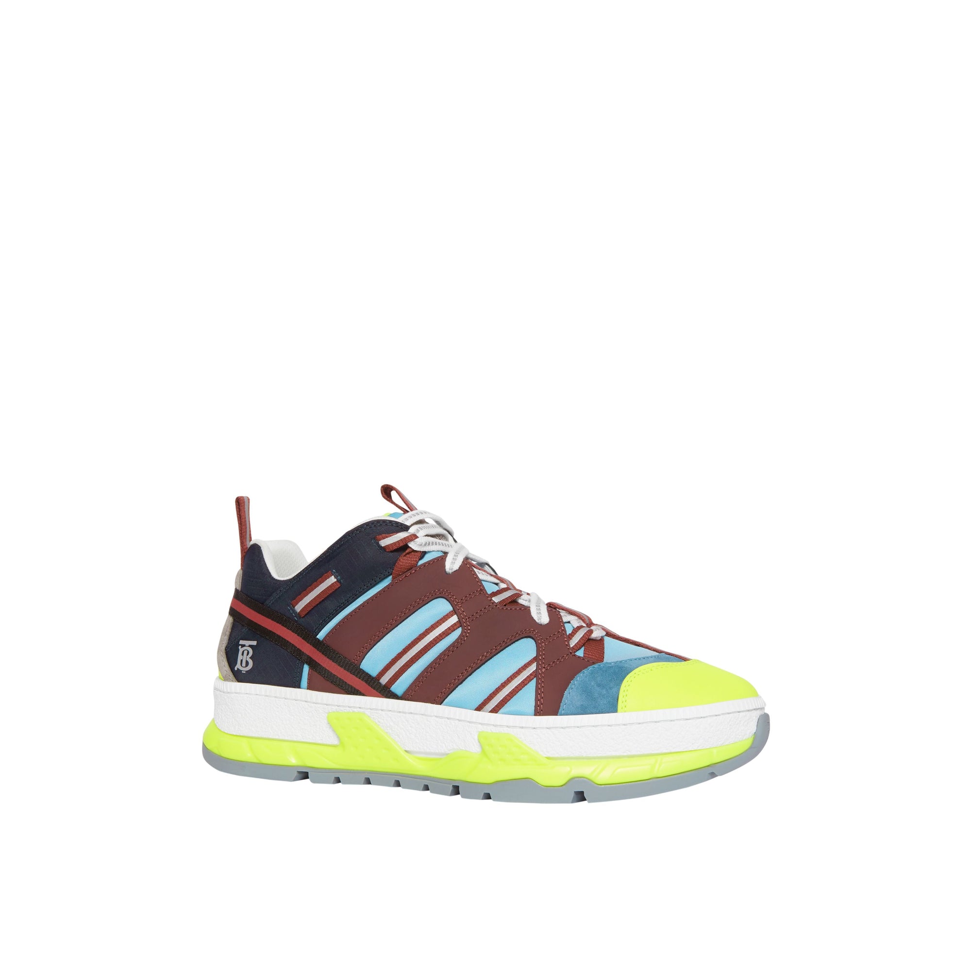 Sneakers Union en nylon nubuck et cuir velours - Blue & Burgundy