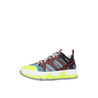 Sneakers Union en nylon nubuck et cuir velours - Blue & Burgundy