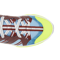 Sneakers Union en nylon nubuck et cuir velours - Blue & Burgundy