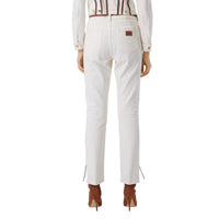 Jean droit avec harnais en cuir - Off White