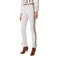 Jean droit avec harnais en cuir - Off White