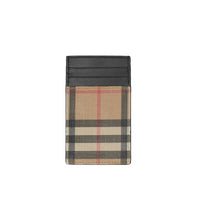 Porte-cartes en toile écologique et cuir Vintage check - Archive Beige