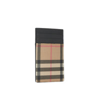 Porte-cartes en toile écologique et cuir Vintage check - Archive Beige