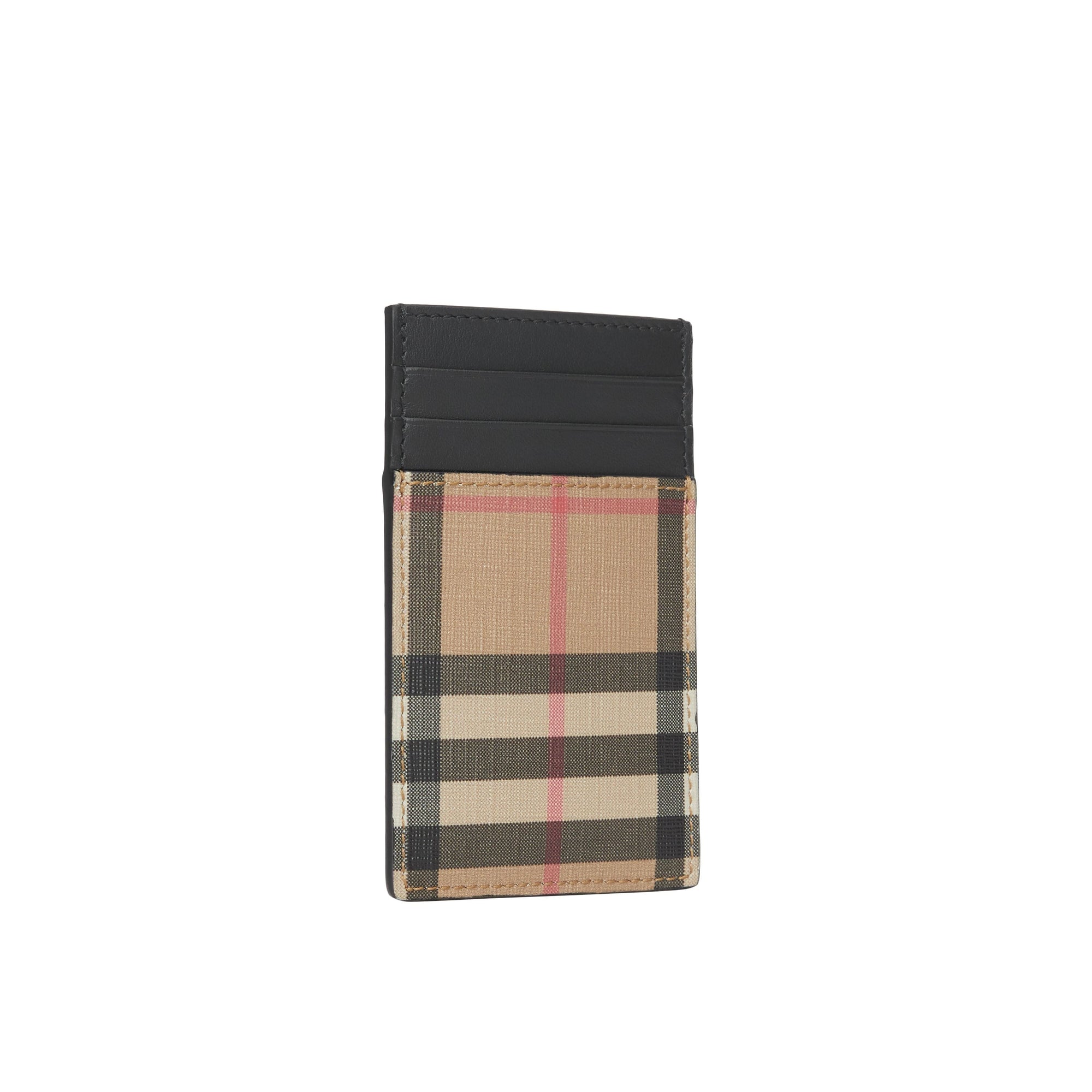 Porte-cartes en toile écologique et cuir Vintage check - Archive Beige