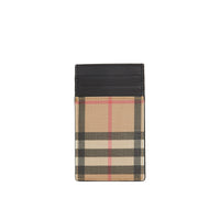 Porte-cartes en toile écologique et cuir Vintage check - Archive Beige