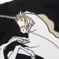Sweat-shirt en jersey de coton à imprimé licorne - Black