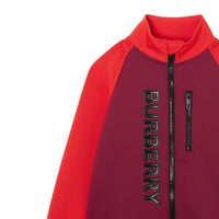 Haut de survêtement en jersey stretch bicolore avec logo - Dark Burgundy