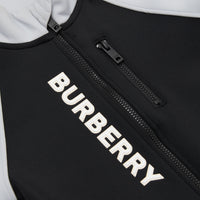 Veste de survêtement en jersey stretch bicolore avec logo - Black