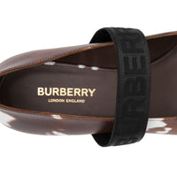Chaussures plates en cuir à imprimé vache avec logo - Cow Print